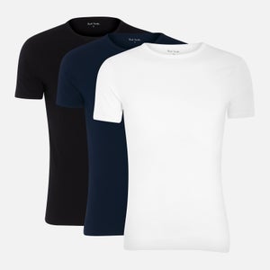 PS Paul Smith Men's 3-Pack Crewneck T-Shirts - Black/White/Inky Blue