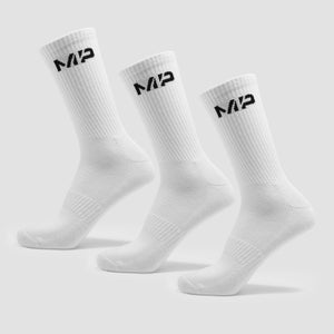 MP Damen Essentials Crew Socken (3er-Pack) – Weiß