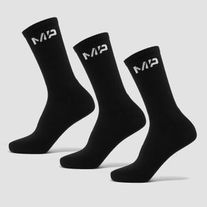 MP Ženske nogavice Essentials Crew (3 kos v paketu) – črna