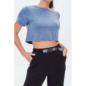Active Oil Wash Cropped Tee
