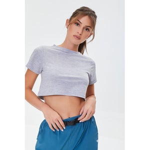 Active Heathered Cropped Tee