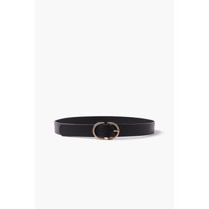 Twisted D-Ring Faux Leather Belt