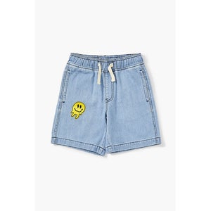 Girls Happy Face Graphic Shorts (Kids)