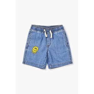 Girls Happy Face Graphic Shorts (Kids)