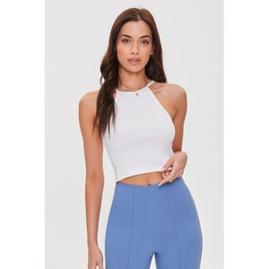 High-Neck Cropped Cami
