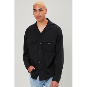 Vented Button-Front Shirt