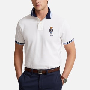 Polo Ralph Lauren Men's Custom Slim Fit Polo Bear Polo Shirt - White Heritage Bear