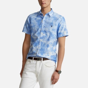 Polo Ralph Lauren Men's Garment Dyed Short Sleeve Shirt - Harbor Island Blue Bleach Out