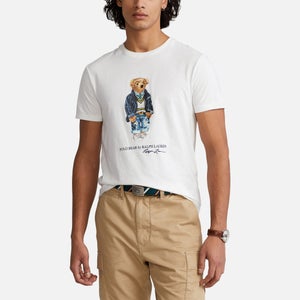 Polo Ralph Lauren Men's Custom Slim Fit Polo Bear Jersey T-Shirt - White Heritage Bear