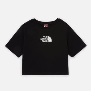 The North Face Girl's Cropped Graphic T-Shirt - Black