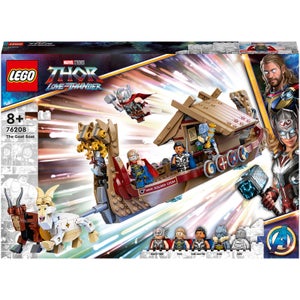 LEGO 76208 Marvel Het Geitenschip, Avengers Constructie Speelgoed met Thor Minifiguur Inclusief Stormbreaker, Helm en Boot