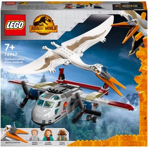 LEGO 76947 Jurassic World Emboscada Aérea del Quetzalcoatlus, Avión de juguete