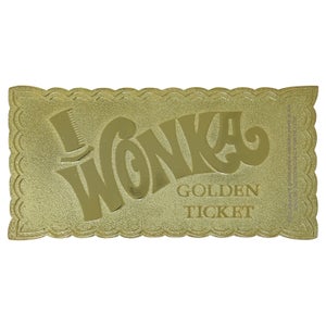 Réplique Willy Wonka Le Ticket d'Or, Charlie et la Chocolaterie - Fanattik