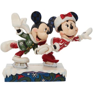 Disney Traditions Mickey and Minnie Ice Skating Figurine