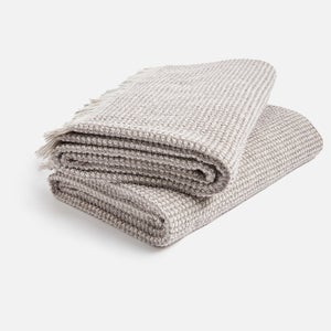 ïn home Recycled and Organic Cotton Bath and Beach Towel - Set of 2 - 70 x 140 - Grey