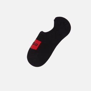 HUGO Bodywear Men's Low Cut Label 2-Pack Ankle Socks - Black