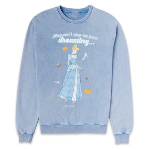 Disney They Can't Stop Me From Dreaming Sweatshirt - Denim Blue Acid Wash