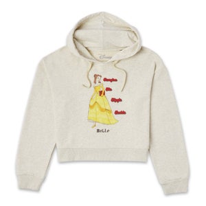 Disney Beauty Is Found Within Women's Cropped Hoodie - Ecru Marl