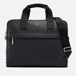 BOSS Byron Faux Leather Slim Briefcase