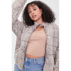 Plus Size Quilted Jacket