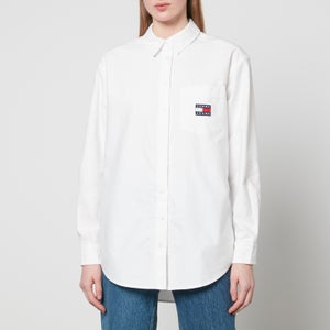 Tommy Jeans Logo Badge Boyfriend Cotton Shirt