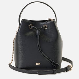 DKNY Women's Bryant Drawstring Bucket Bag - Black/Gold