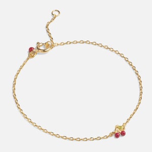 Enamel Copenhagen Women's Cherry Bracelet - Red/Gold