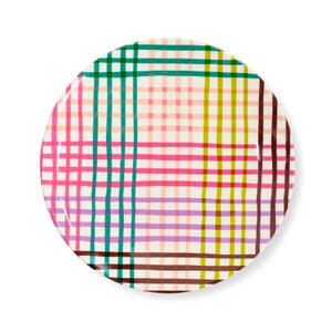 Kate Spade New York Rainbow Gingham Melamine Plate