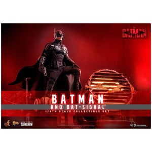 Figura de Acción Hot Toys DC Comics The Batman Movie Masterpiece 1/6 Batman con Bat-señal 31 cm