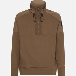 Tommy Hilfiger Big & Tall Mix Media Half Zip Sweatshirt