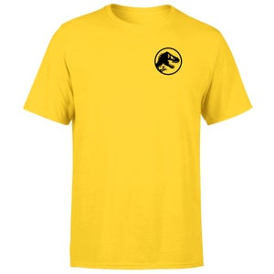 Camiseta unisex bordada con logo Silhouette de Jurassic Park - Amarillo