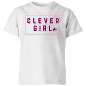 Camiseta Clever Girl de Jurassic Park para niños - Blanco