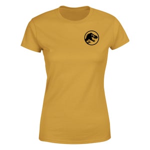 Jurassic Park Black Logo Women's T-Shirt - Mustard