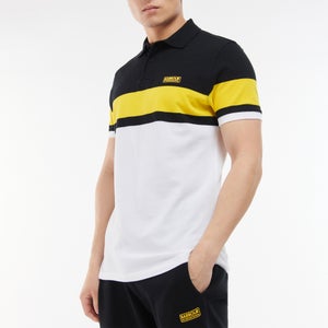 Barbour International Attach Striped Cotton-Piqué Polo Shirt