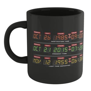 Back To The Future Destination Clock Mug - Black