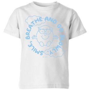 Mr Men & Little Miss Smile, Breathe And Go Slowly Kids' T-Shirt - White