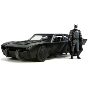 Jada Toys The Batman Hollywood Rides 1:18 Scale Die-Cast Metal Vehicle with Lights - Batman & Batmobile