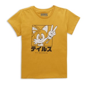 Sonic The Hedgehog Tails Katakana Women's T-Shirt - Mustard