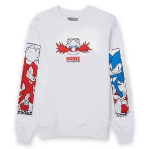 Sweat-shirt Sonic The Hedgehog Eggmans Master Plan - Blanc