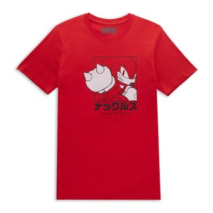 Sonic The Hedgehog Knuckles Katakana Men's T-Shirt - Red