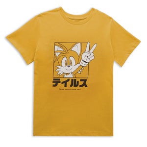 Camiseta para hombre Sonic The Hedgehog Tails Katakana - Mustard