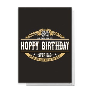 Hoppy Birthday Step Dad Greetings Card