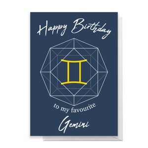 Happy Birthday To My Favourite Gemini Greetings Card