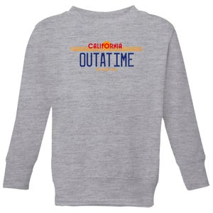 Universal Back To The Future Outatime Plate  Kids' Sweatshirt - Grey