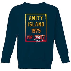 Universal Jaws Amity Population Kids' Sweatshirt - Navy