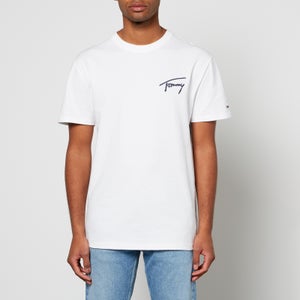 Tommy Jeans Signature Embroidery Recycled Cotton-Jersey T-Shirt