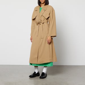 Ganni Belted Twill Trench Coat