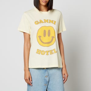 Ganni Printed Organic Cotton-Jersey T-Shirt