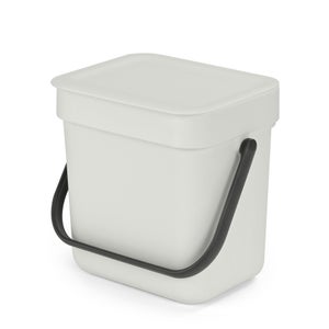 Brabantia Sort & Go 3 Litre Waste Bin - Light Grey