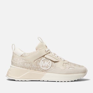 MICHAEL Michael Kors Theo Running-Style Leather and Canvas Trainers